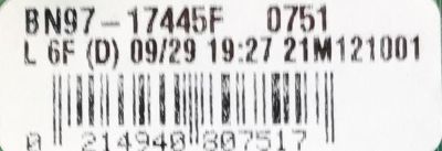 KIT DE TARJETAS PARA TV SAMSUNG / MAIN BN94-16115X / BN41-02852A / BN97-17445F / FUENTE BN44-01055C / L60S6N_TDY / PANEL CY-BT060HGSV1H / DISPLAY BN96-50741A / JE601R3HD1K / MODELO UN60TU7000FXZA UA02 - Imagen 2